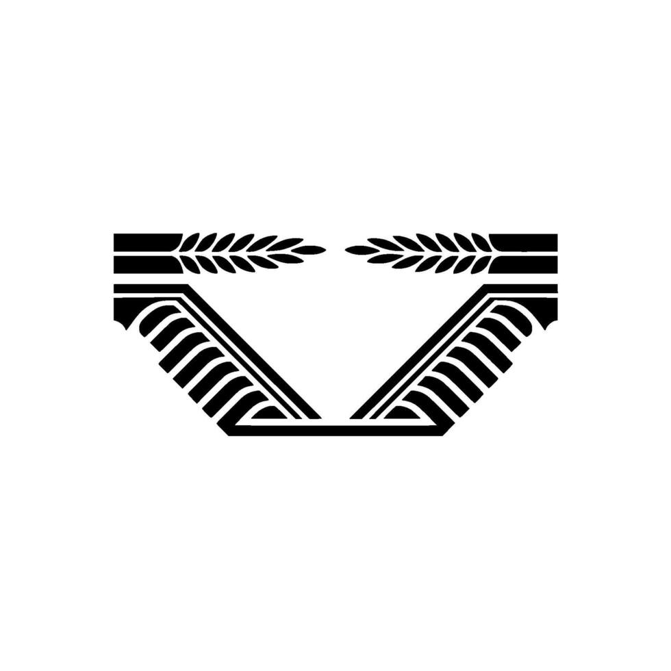 Geometric Victory Stylized Arrow Emblem vector