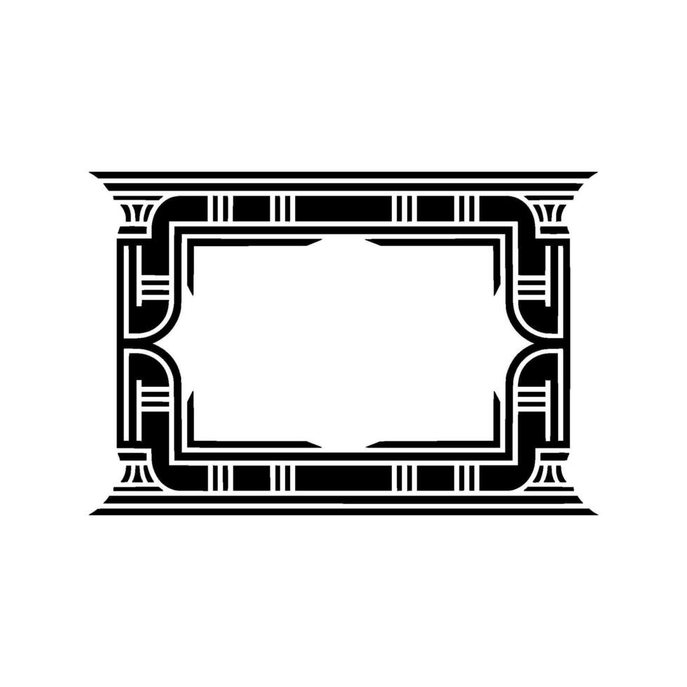 Art Deco Frame, Geometric Ornamentation, Vintage Elegance, Artdeco vector