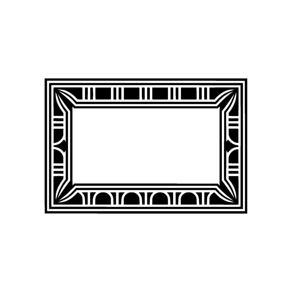 Art Deco Frame, Geometric Elegance, Minimalist vector
