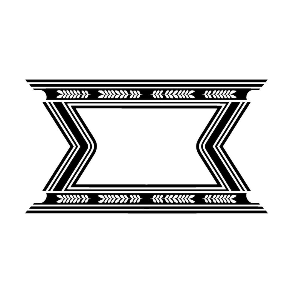 Geometric Deco Border, Streamlined, Minimalist Art vector