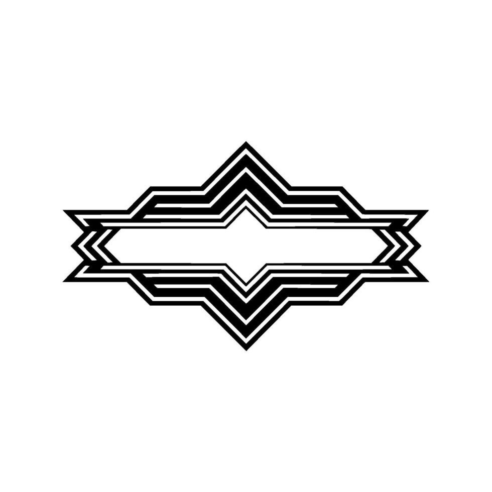 Geometric Diamond Badge, Minimalist, Retro Style vector