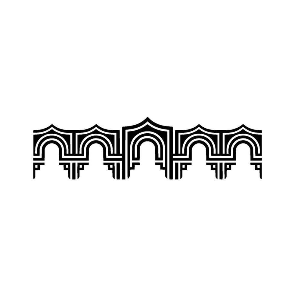 Art Deco Archway Silhouette, Minimalist, Geometric vector