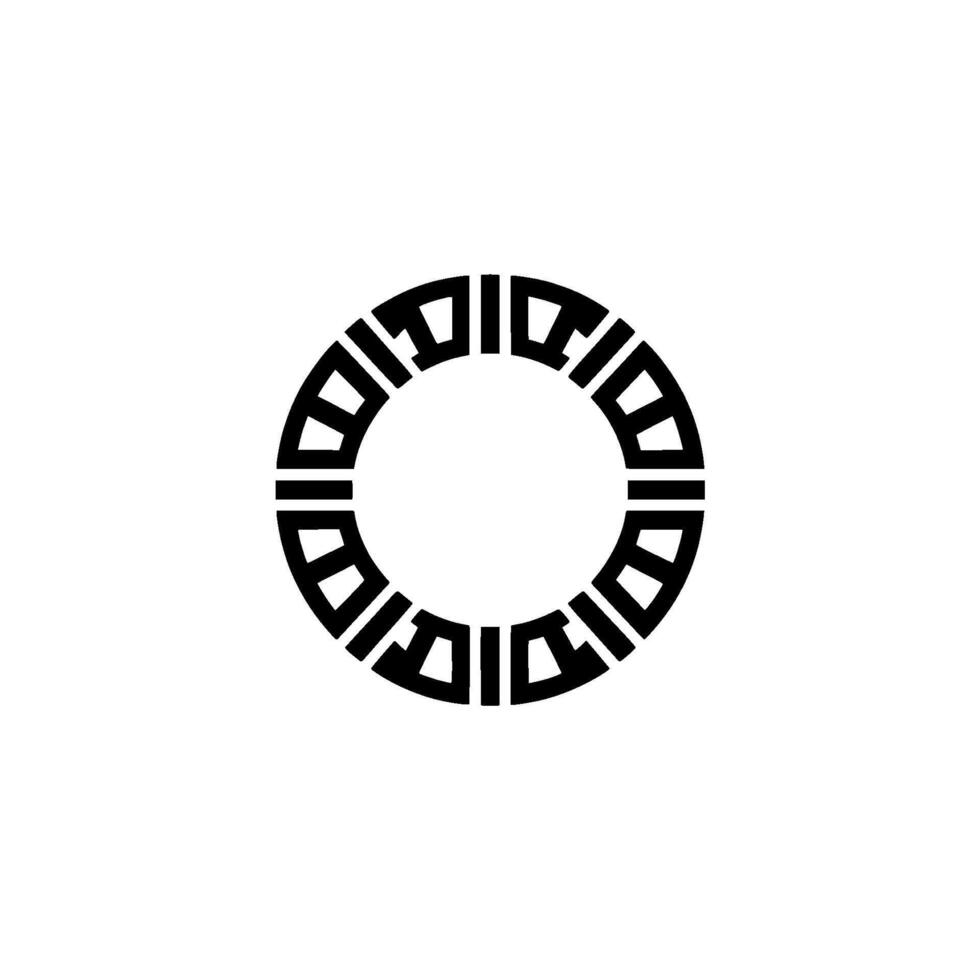 Geometric Circle Emblem, Minimalist, Circular Motif, Abstract vector