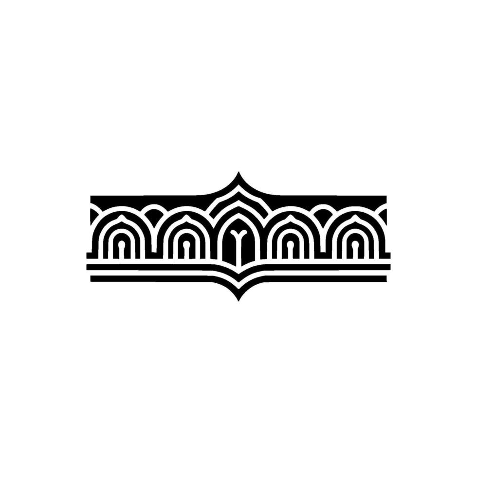 Geometric Arch Motif, Minimalist, Elegant Border vector