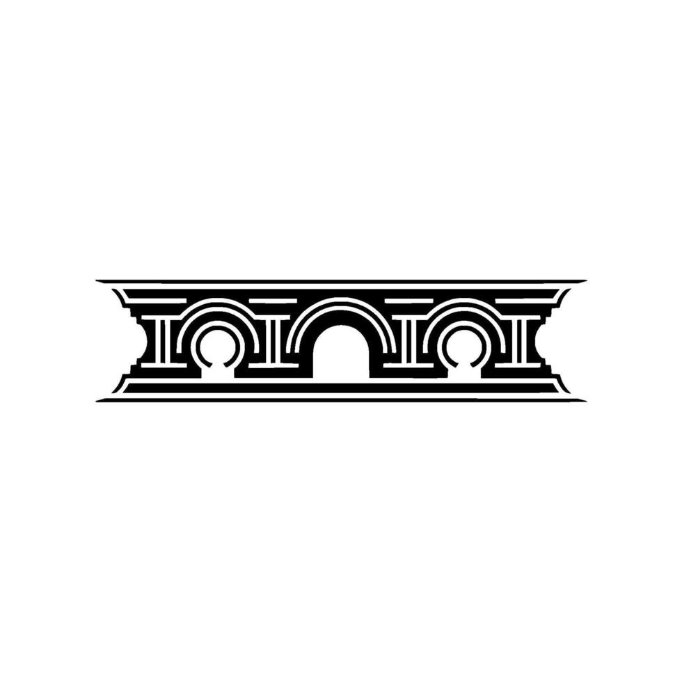 Art Deco Column Border, Elegant Vintage vector