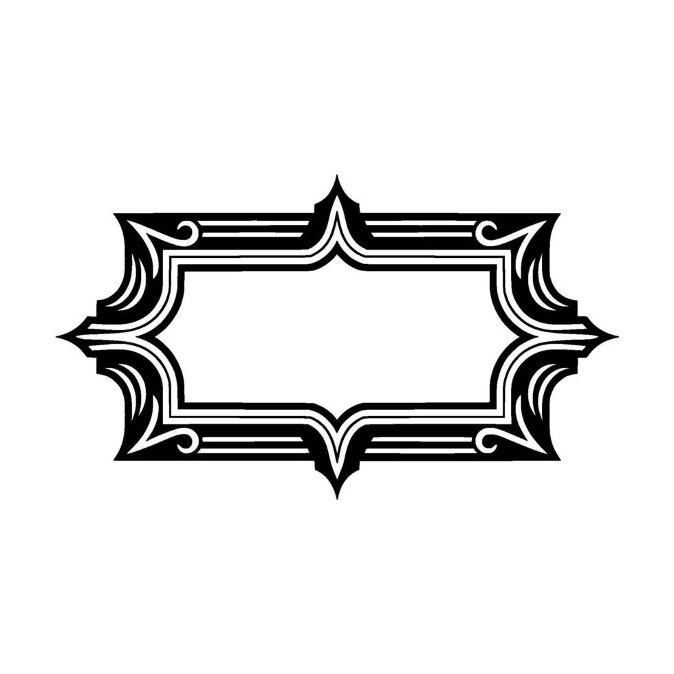 Art Deco Frame, Elegant Ornament, Vintage, Decorative vector
