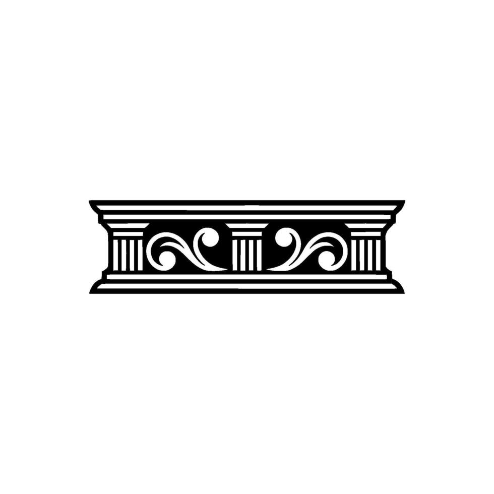 Classical Column Ornament, Elegant, Vintage Motif vector