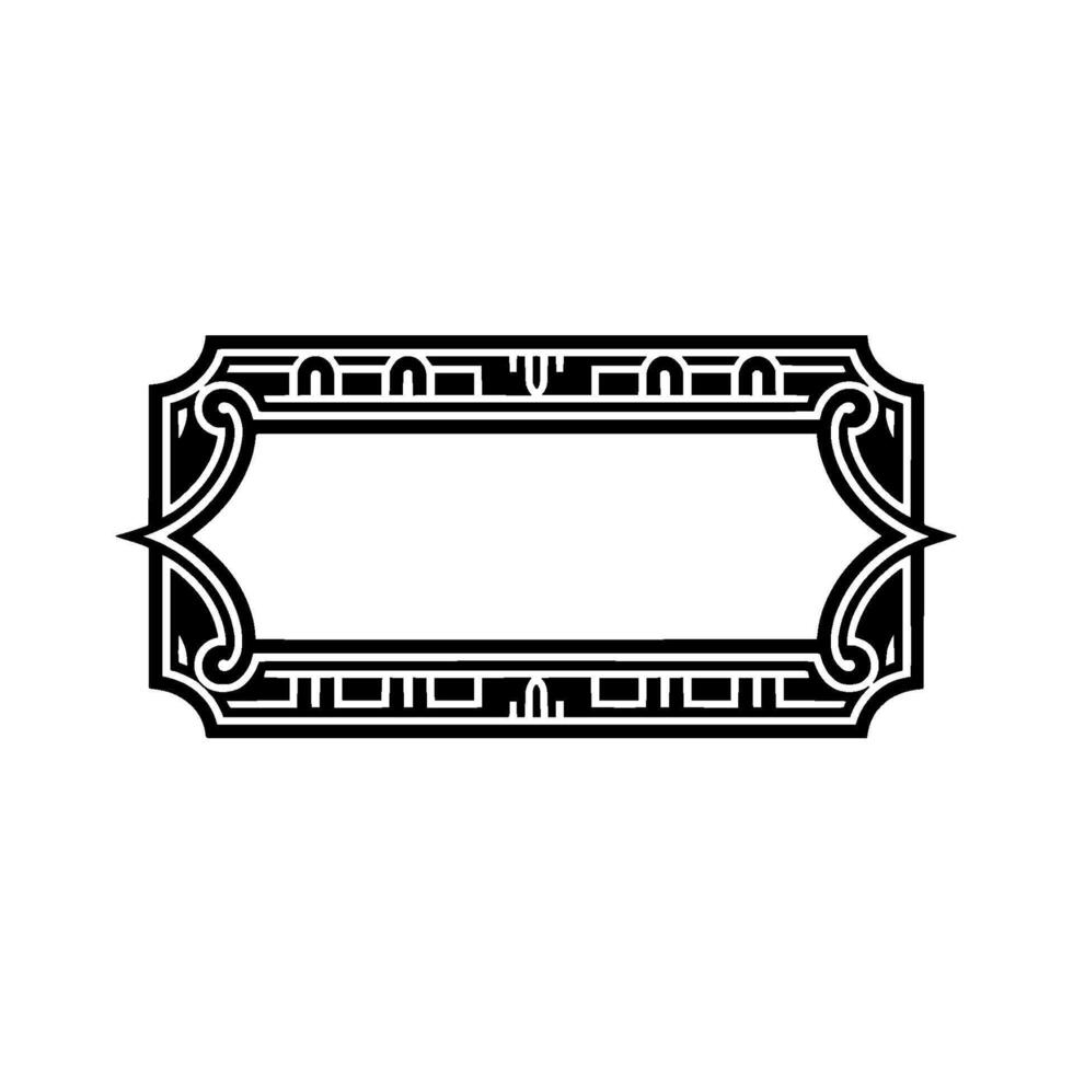 Art Deco Frame, Elegant Border, Vintage, Decorative Element, Artdeco vector