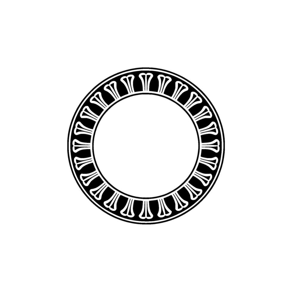 Geometric Circle Frame, Art Deco Style, Minimalist, Ornament vector