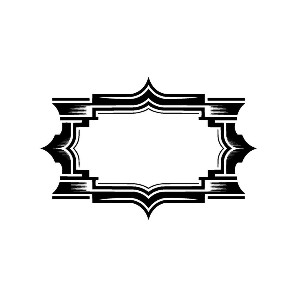 Art Deco Frame, Elegant Border, Vintage, Minimalist Style - Geometric vector