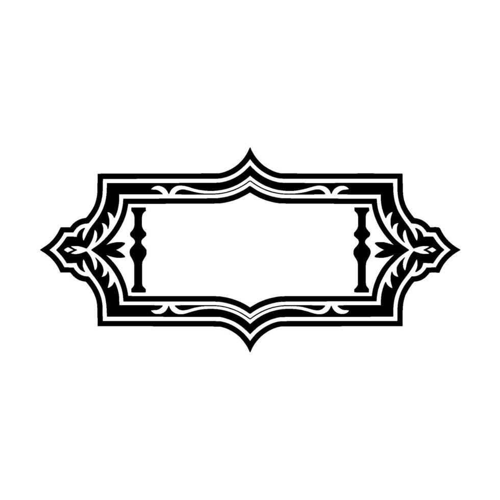 Ornate Decorative Frame, Vintage Elegance, Blank Space vector