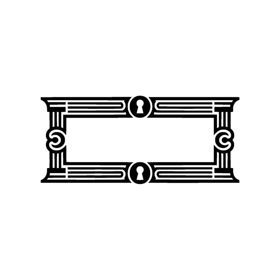 Art Deco Keyframe Elegant Border, Vintage Style vector