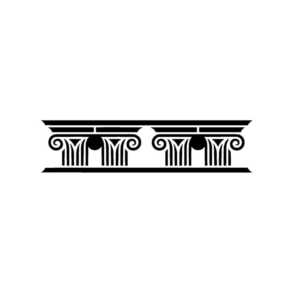 Classical Column Border, Elegant, Minimalist Style vector