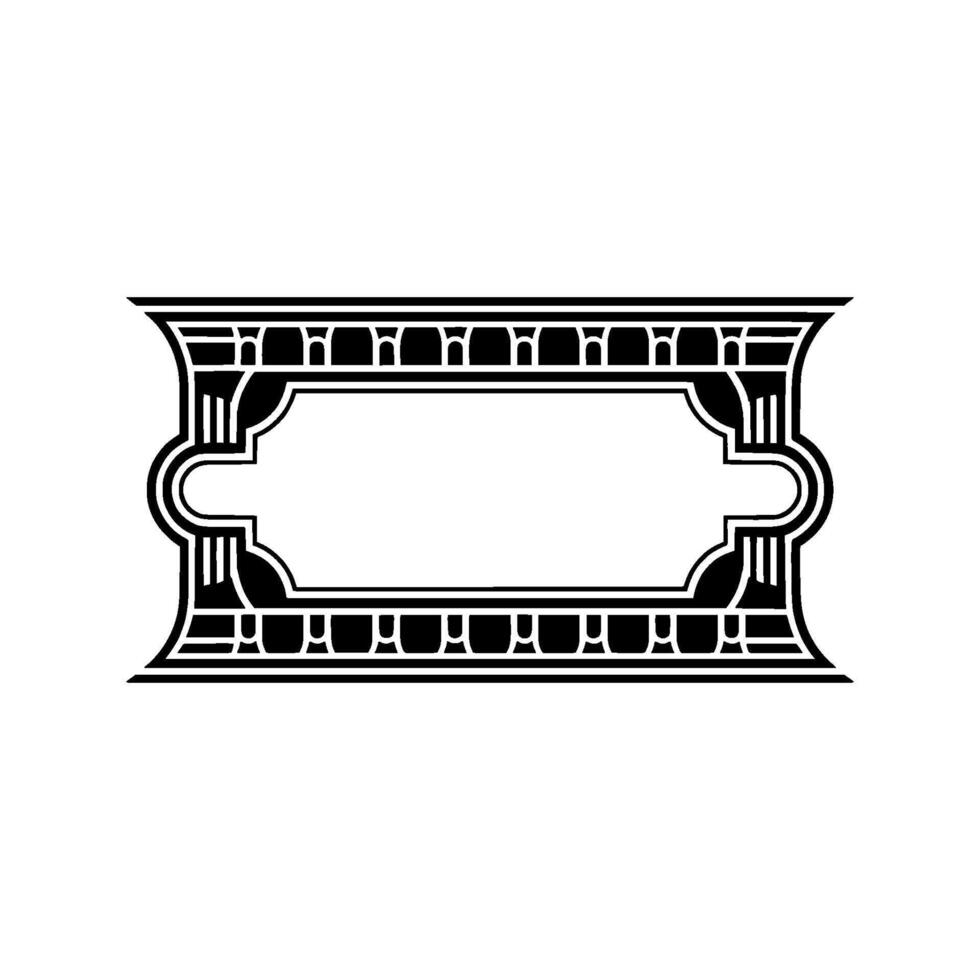 Art Deco Frame, Elegant Border, Vintage vector