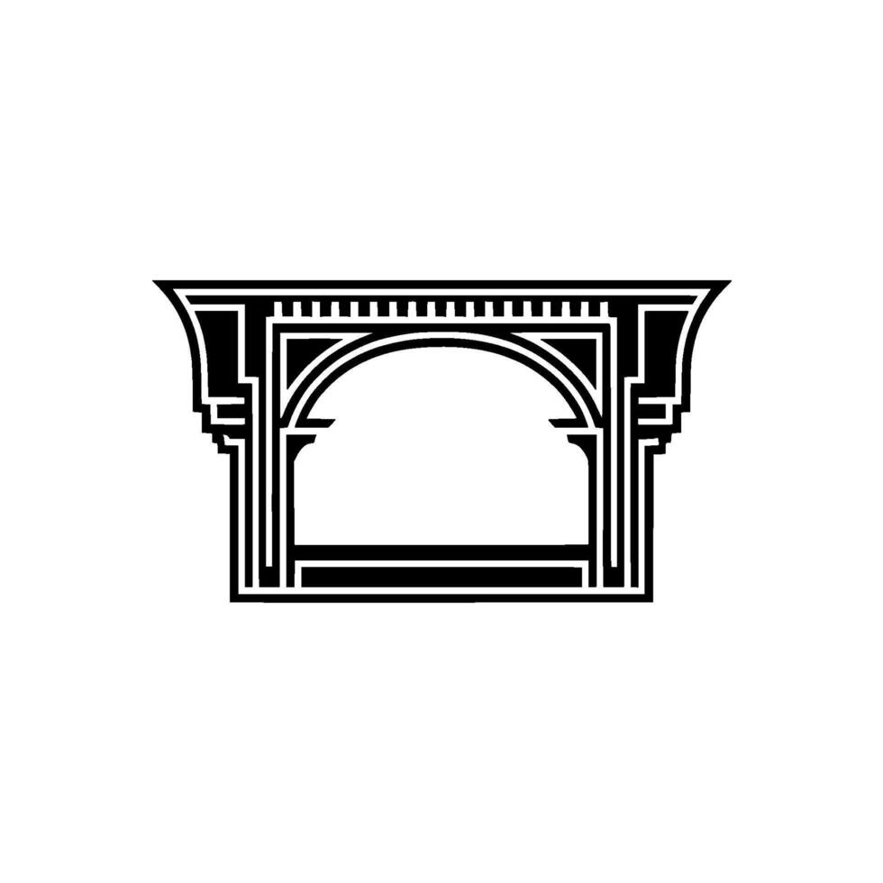 Art Deco Archway, Geometric, Minimalist vector