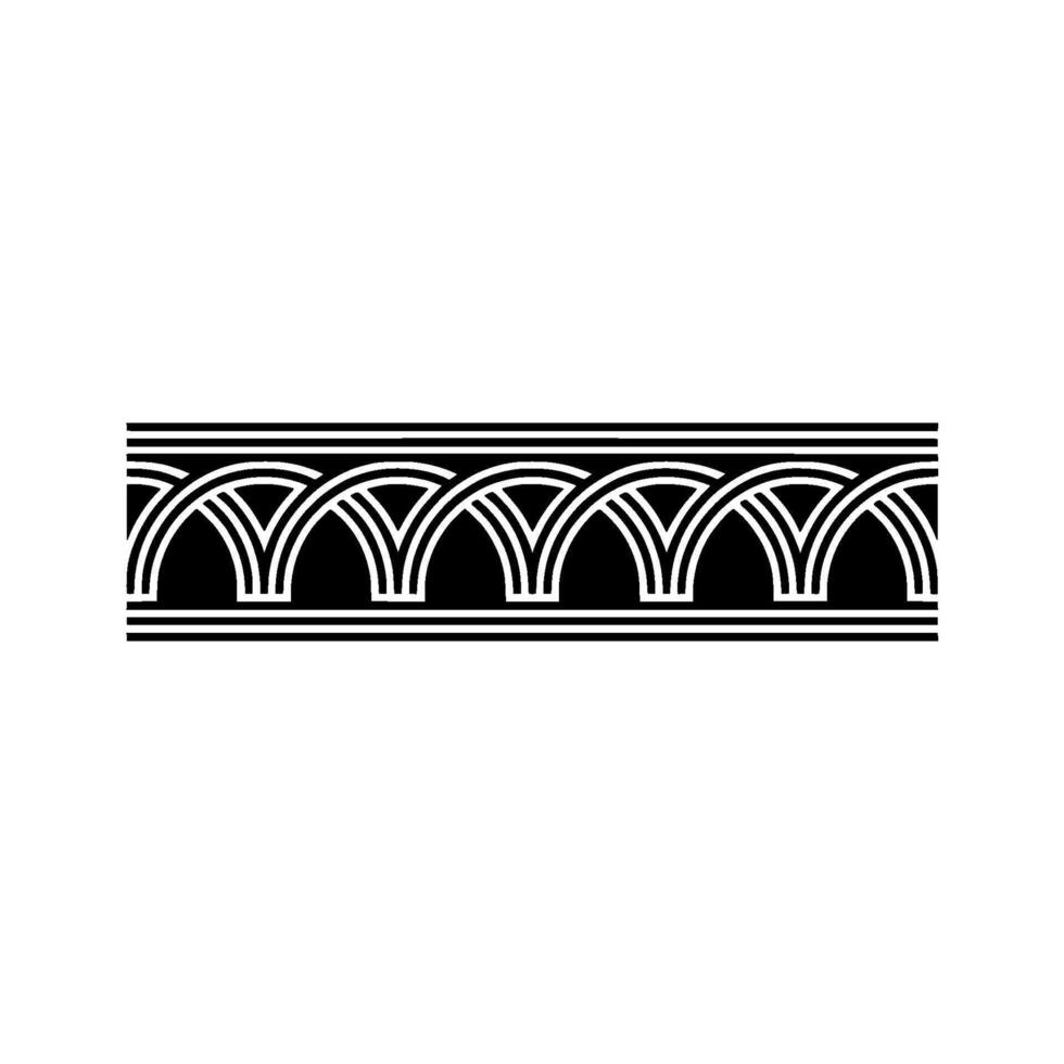 Art Deco Arch Motif, Minimalist, Geometric Pattern vector