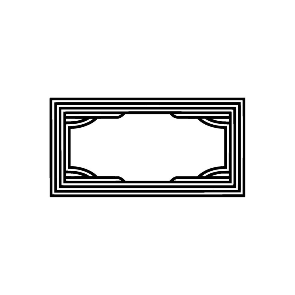 Art Deco Frame, Geometric, Elegant Border, Vintage Style vector