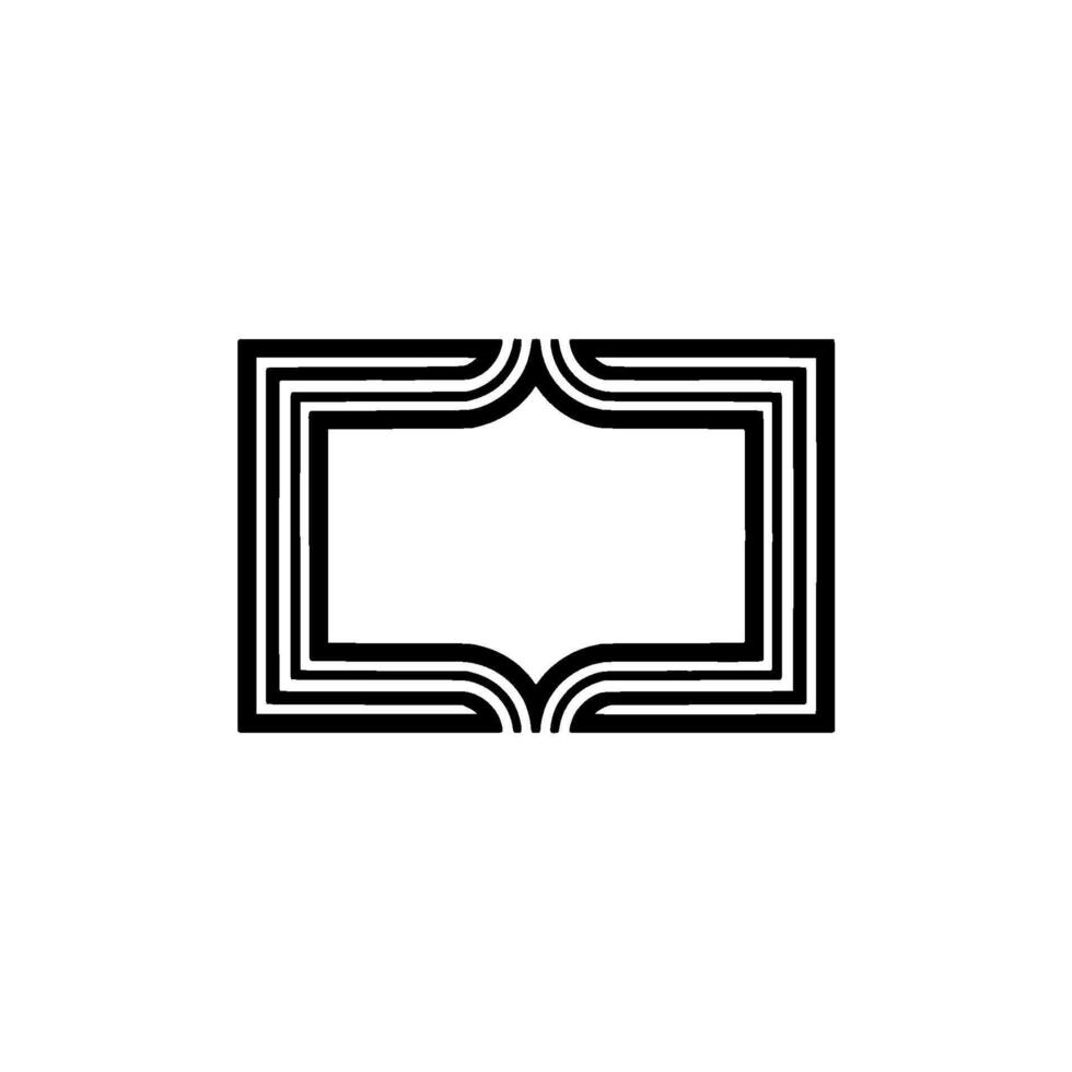 Geometric Frame, Minimalist, Elegant Outline vector