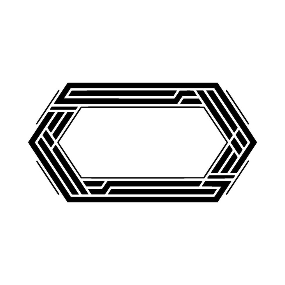 Geometric Deco Frame, Minimalist, Elegant Border, Art vector