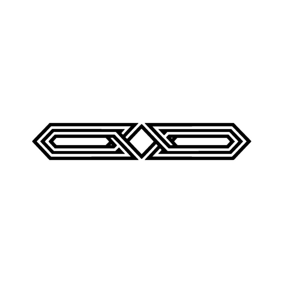 Geometric Intertwined Arrows, Minimalist vector