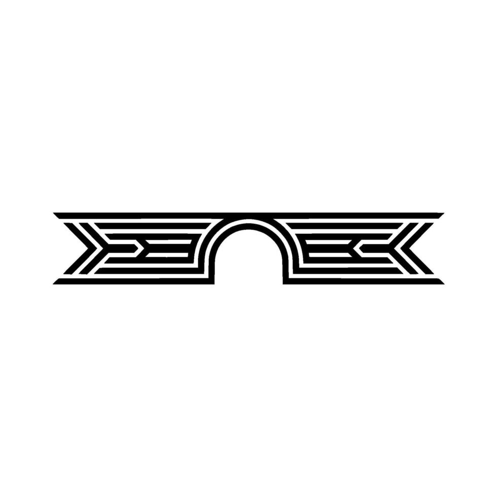 Geometric Archway, Minimalist Line Art, Modern vector