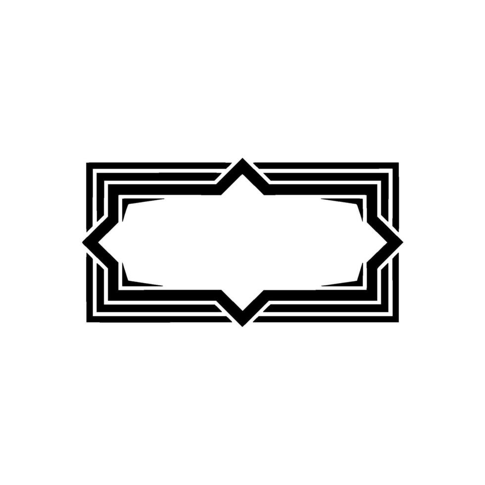 Geometric Deco Frame, Minimalist, Elegant Border, Vintage vector