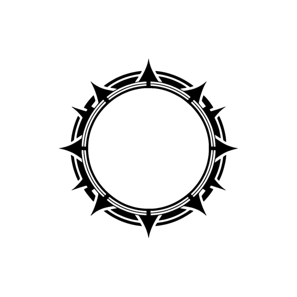 Tribal Circle Frame, Geometric, Minimalist vector
