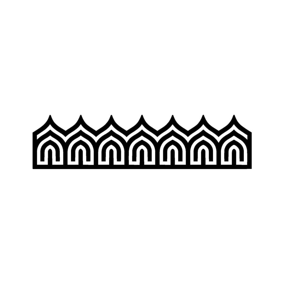 Geometric Arch Motif, Minimalist, Linear Pattern vector
