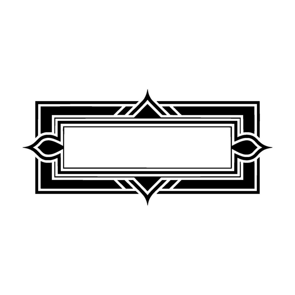 Art Deco Frame, Geometric Ornamentation, Elegant vector