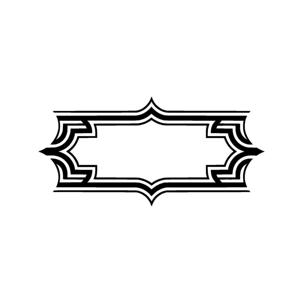 Art Deco Illuminated Frame Elegant Element vector