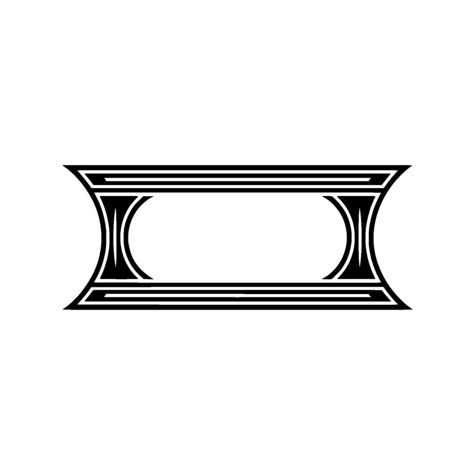 Geometric Deco Frame, Minimalist, Linear vector