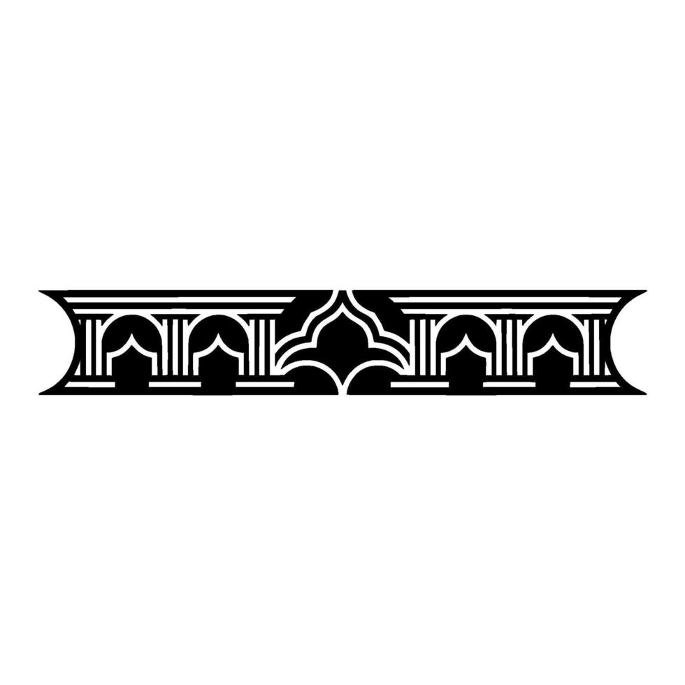 Art Deco Ornament Border, Geometric, Elegant Detail, Stylized vector