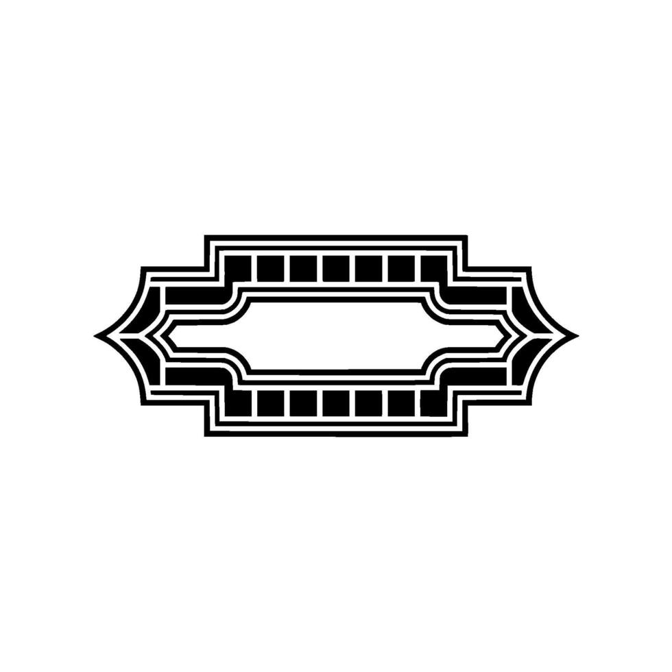 Art Deco Ornament, Geometric Border, Vintage Element vector