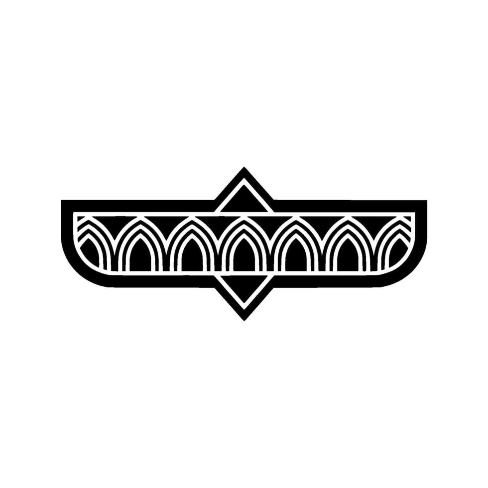Geometric Arch Emblem, Minimalist, Vintage Aesthetic vector