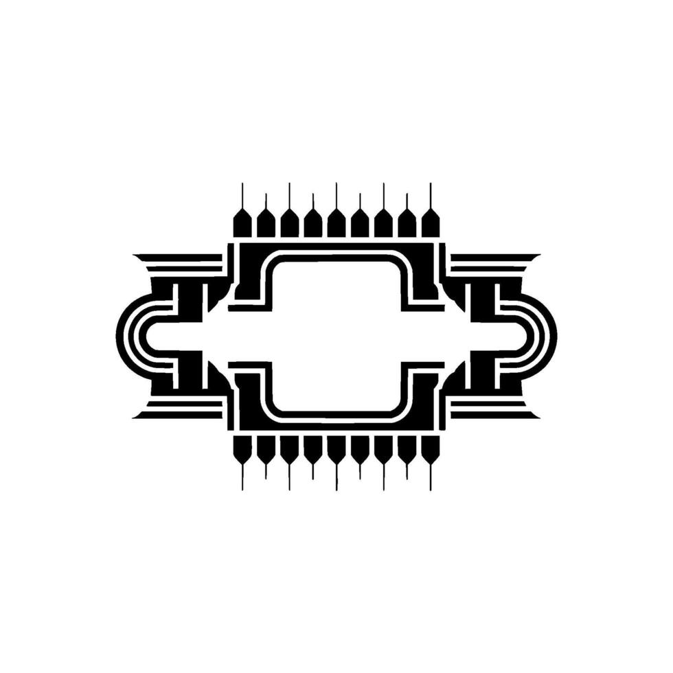 Art Deco Ornament, Geometric, Elegant Emblem vector