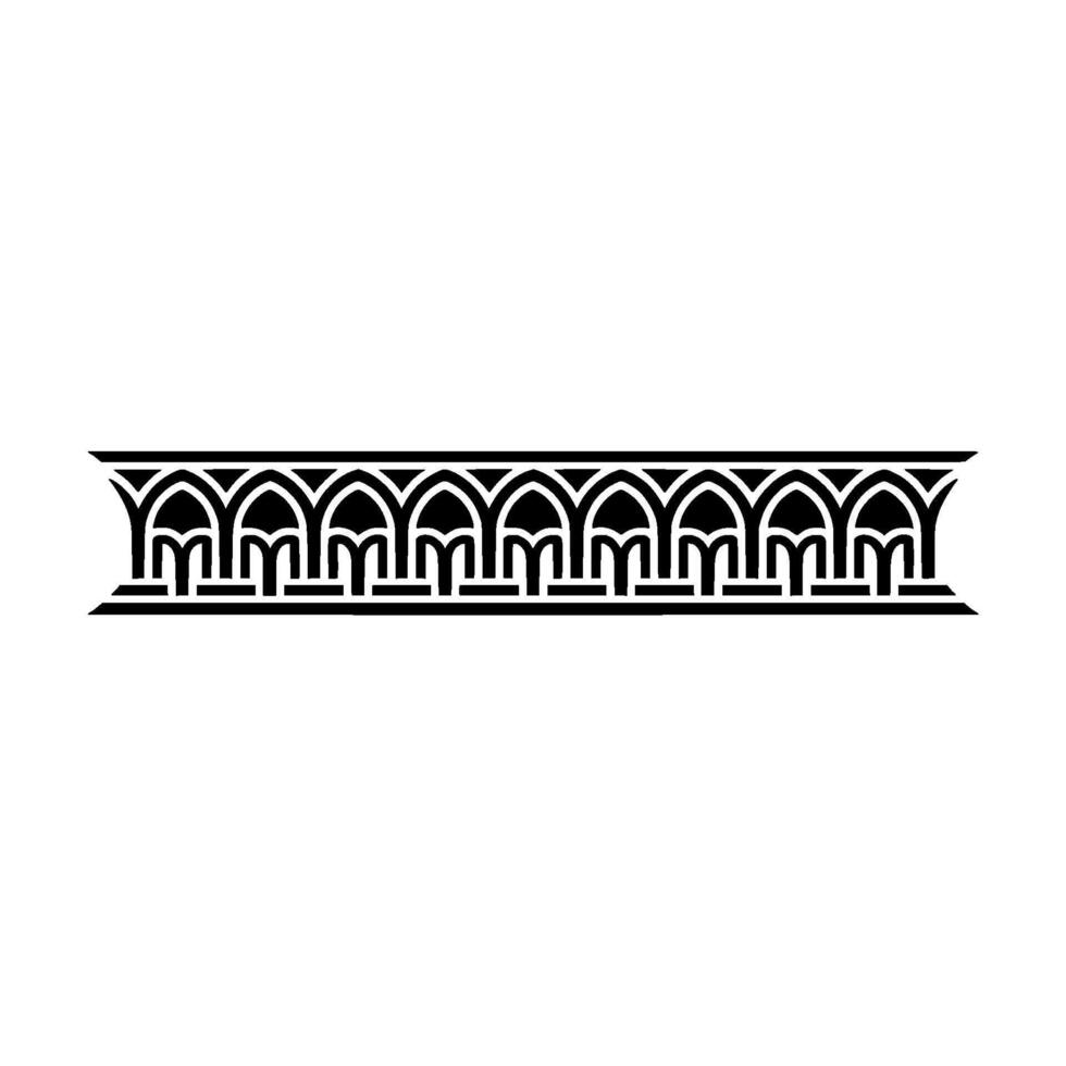 Art Deco Archway Border, Geometric Ornamentation vector