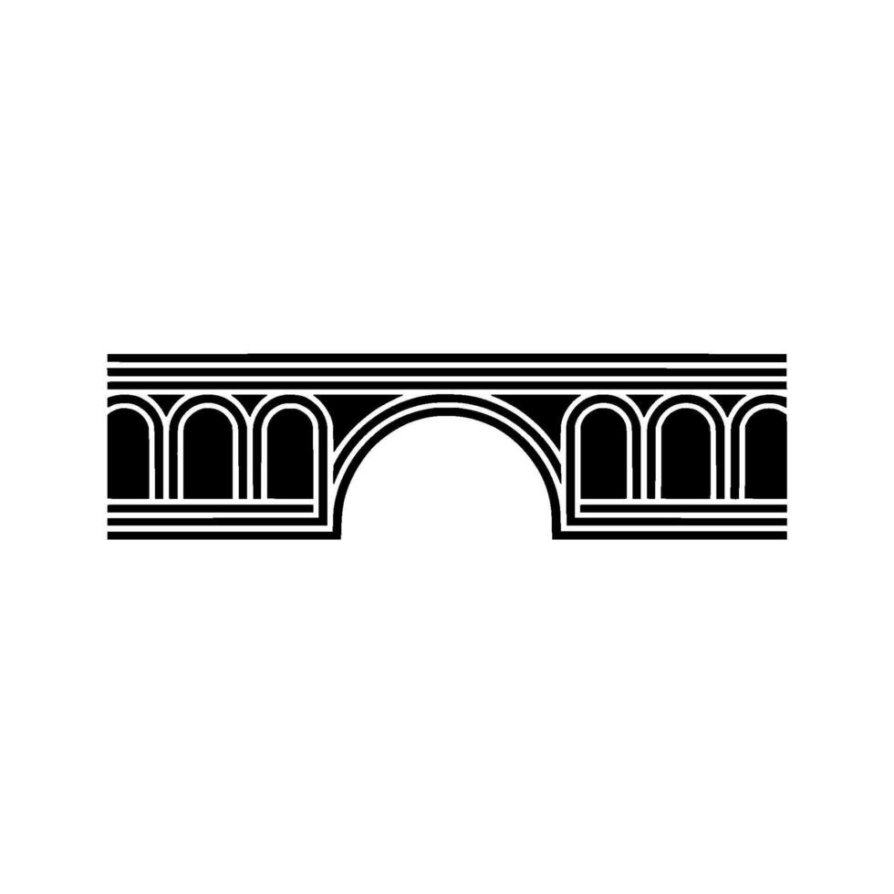 Geometric Archway, Minimalist Silhouette, Circular Focus vector