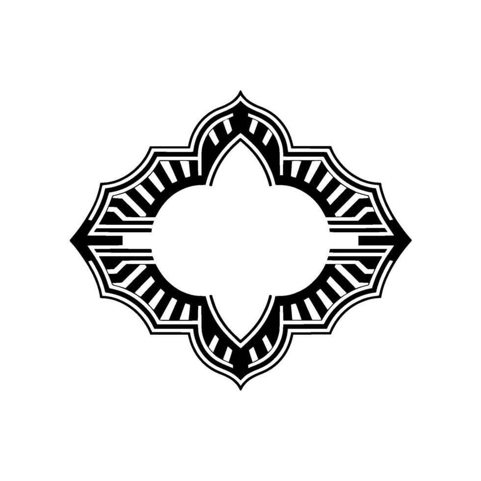 Geometric Deco Emblem, Minimalist, Elegant Outline, Monogram vector