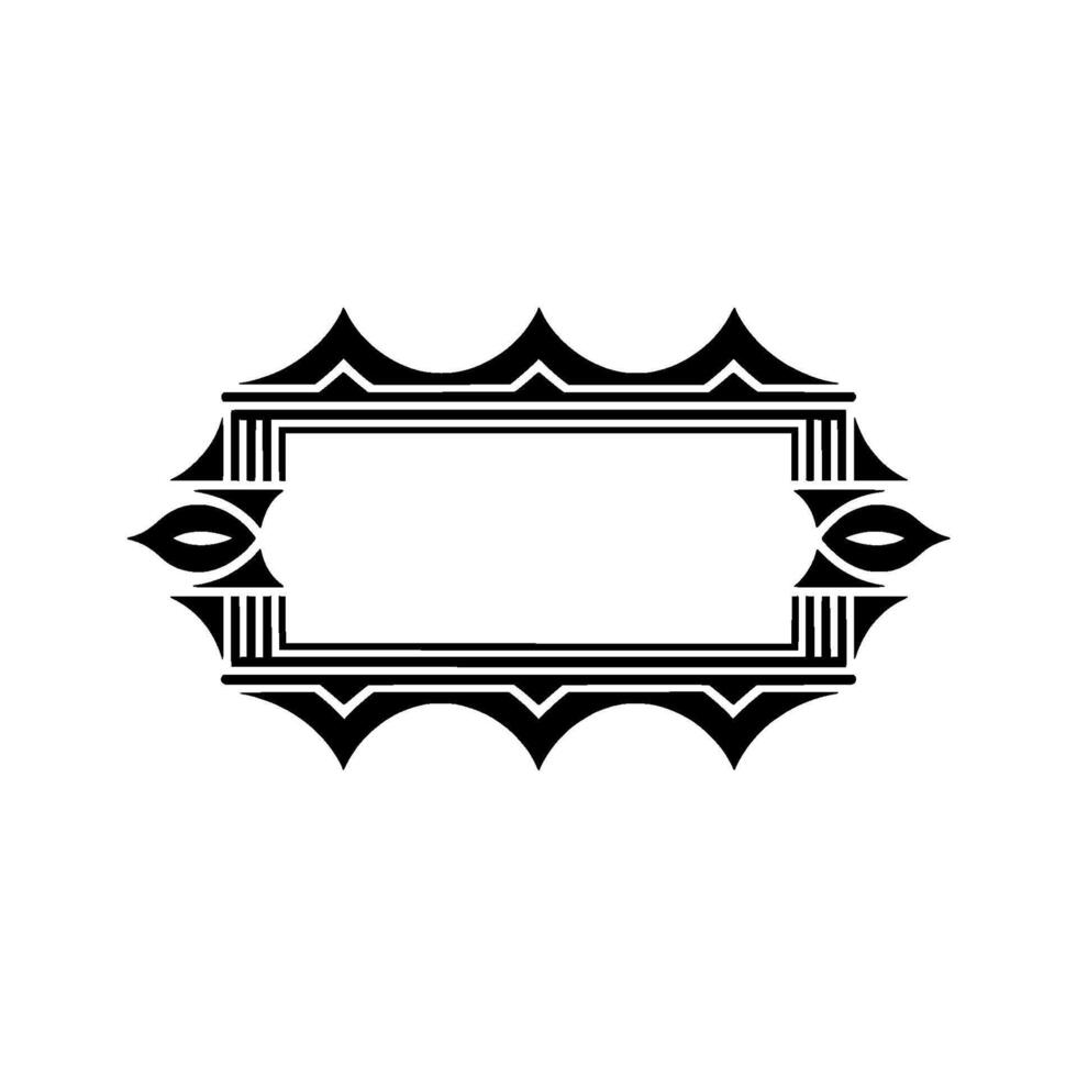 Art Deco Frame, Geometric Ornament, Minimalist vector