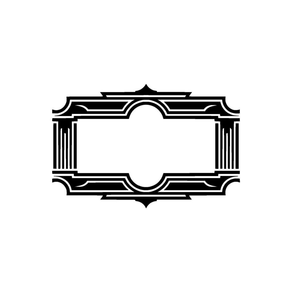 Art Deco Frame, Elegant Border, Vintage, Minimalist Layout, Geometric vector