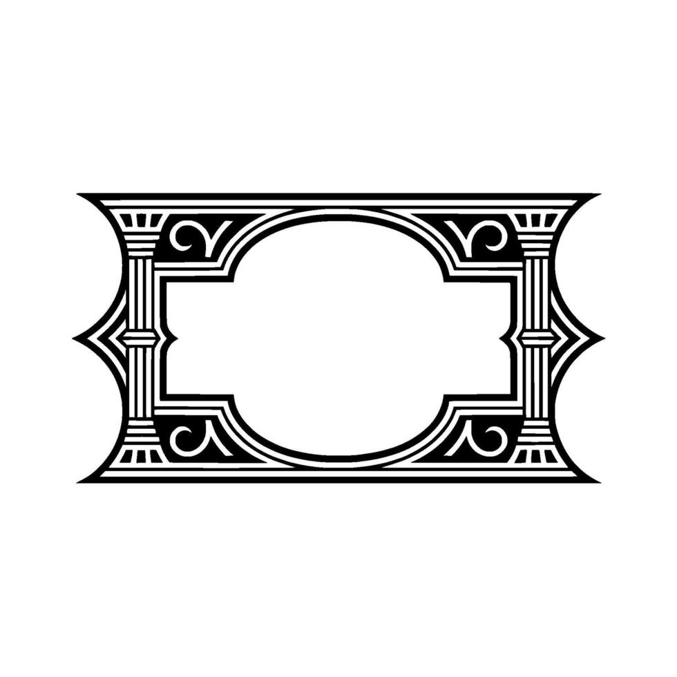 Art Deco Frame, Elegant Border, Vintage, Artdeco vector