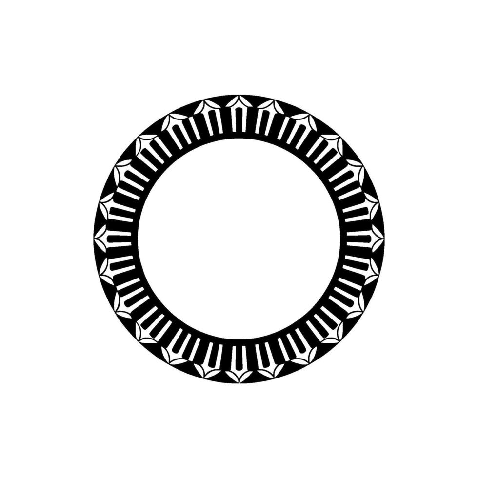 Geometric Circle Frame, Stylized Ornamentation, Minimalist vector