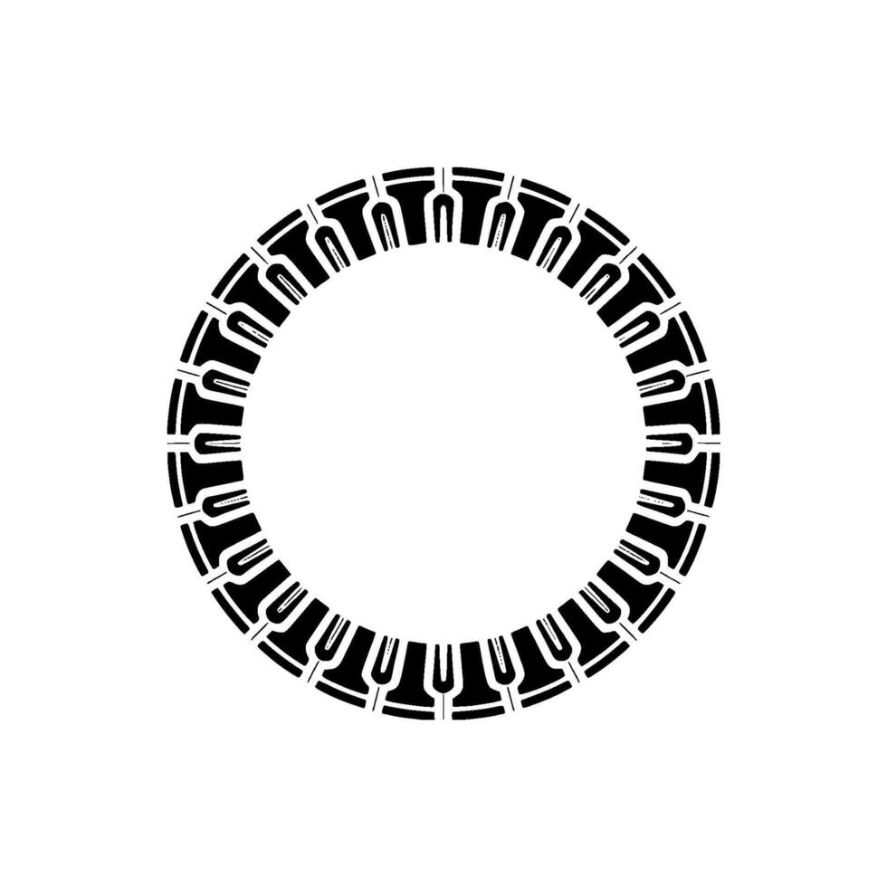 Geometric Tribal Circle, Minimalist, Abstract Pattern vector