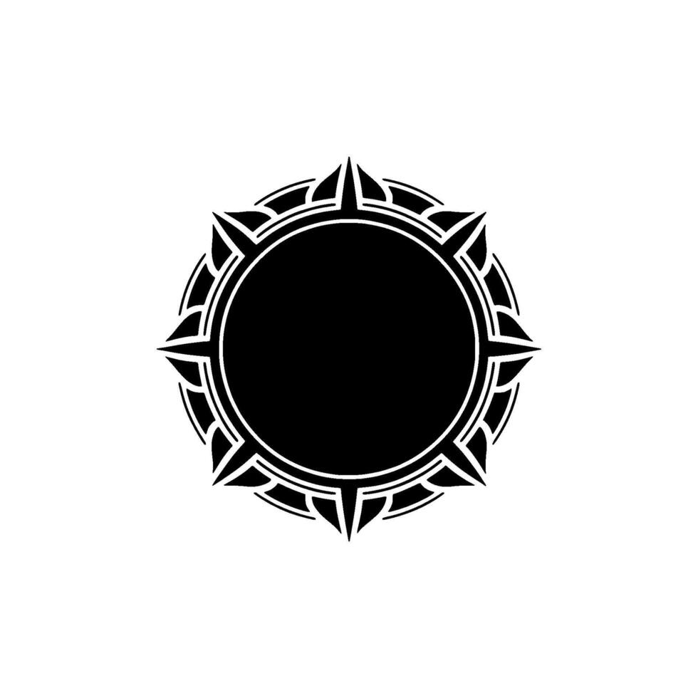 Geometric Tribal Circle, Blank Space, Minimalist vector