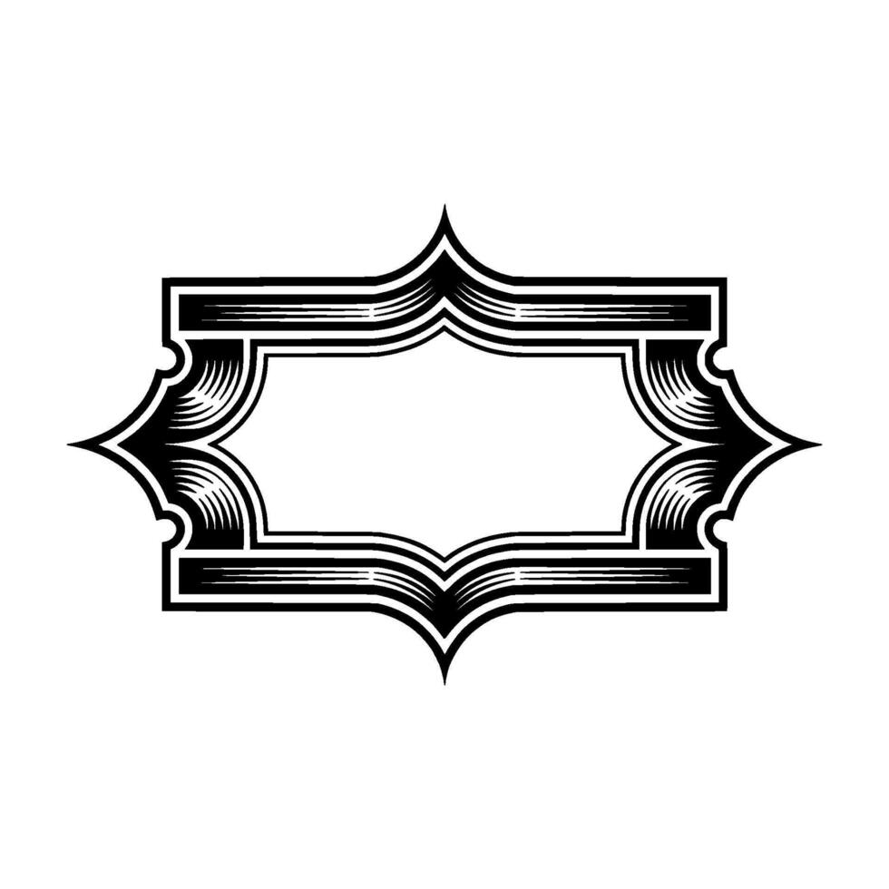Art Deco Frame, Elegant Border, Vintage, Minimalist - Geometric vector