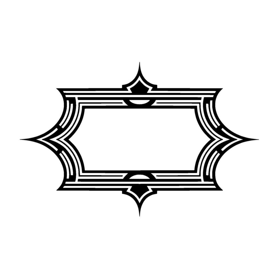 Art Deco Frame, Geometric Ornament, Vintage Elegance, Elegant vector