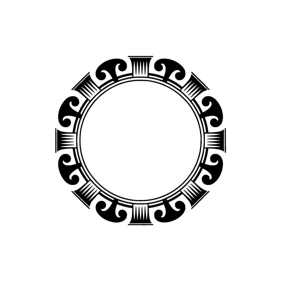Elegant Circular Ornament Frame, Vintage vector