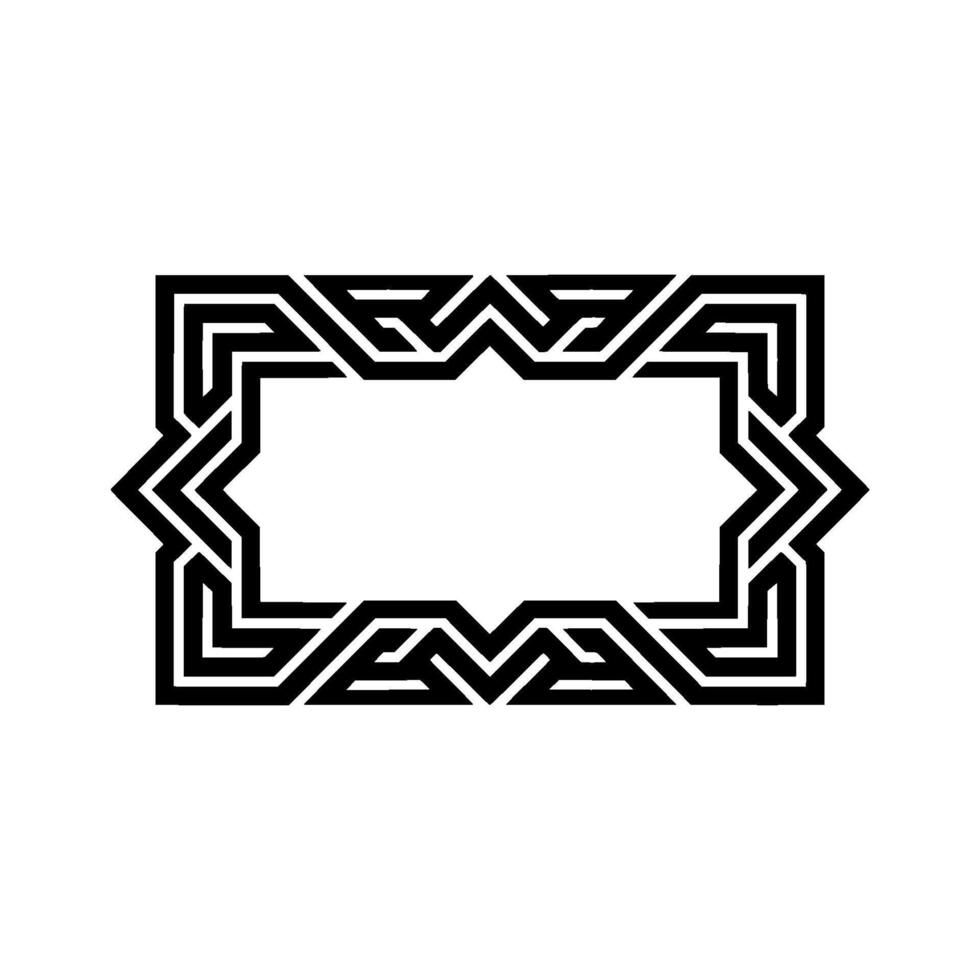 Geometric Deco Border, Elegant Outline, Minimalist vector