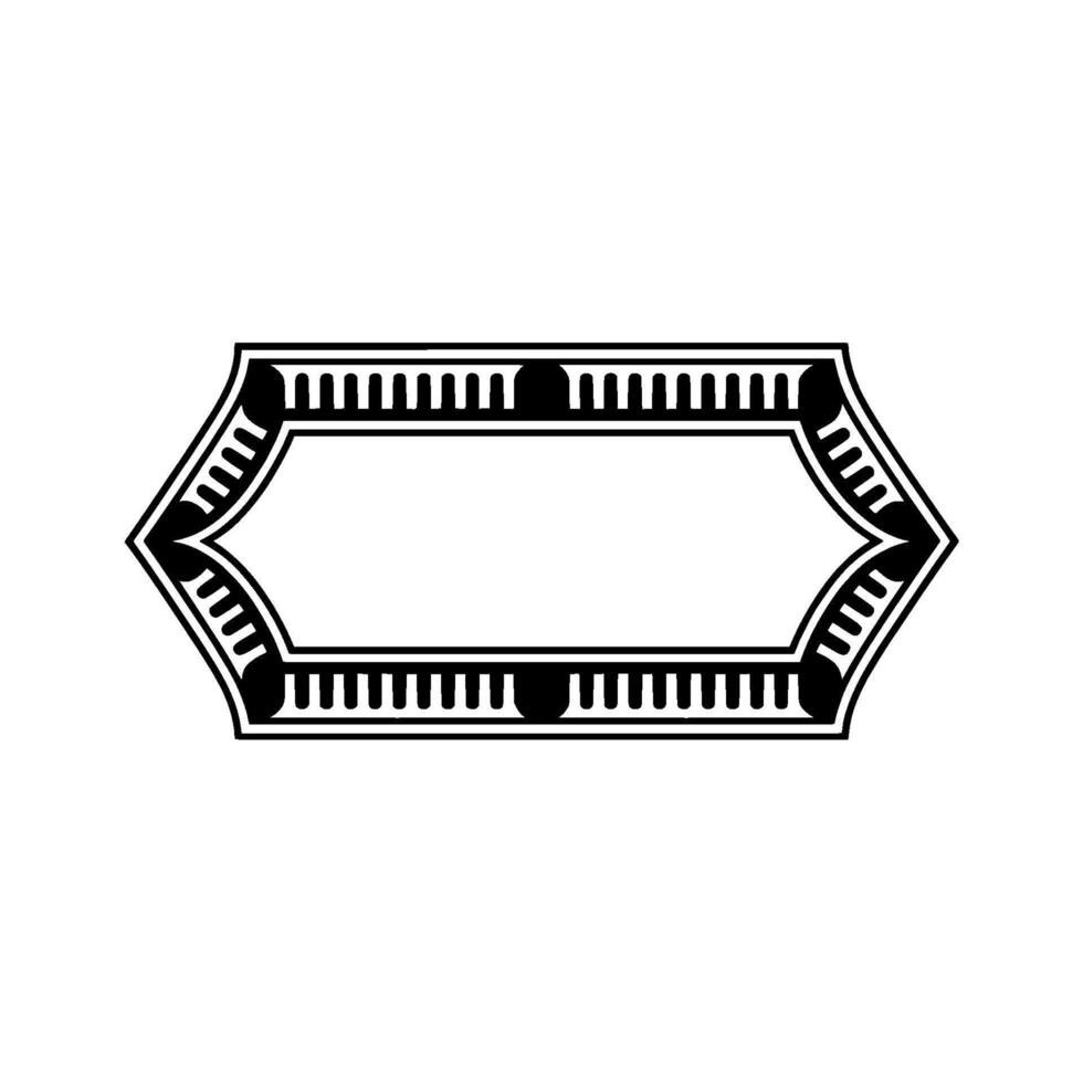 Geometric Deco Frame, Elegant Border - Vintage vector