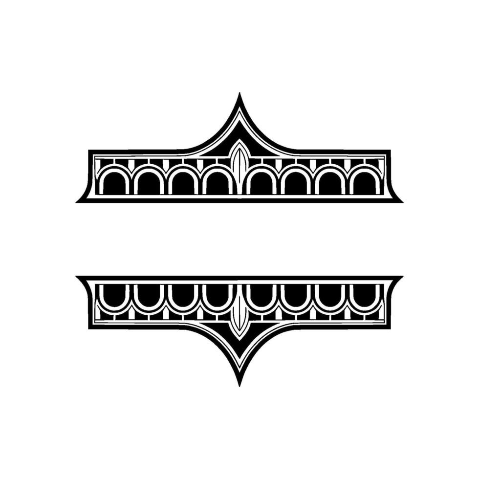 Art Deco Border Elements, Elegant, Vintage Style vector